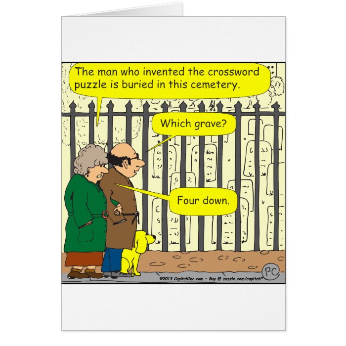 Where is the crossword inventor buried? greeting cards