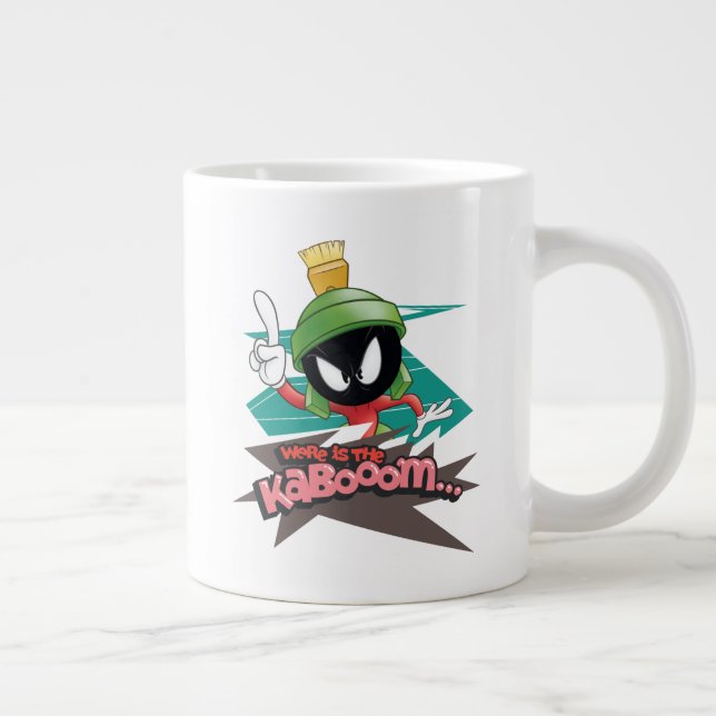 "Where is the Kabooom" MARVIN THE MARTIAN™ Points Giant Coffee Mug (Right)