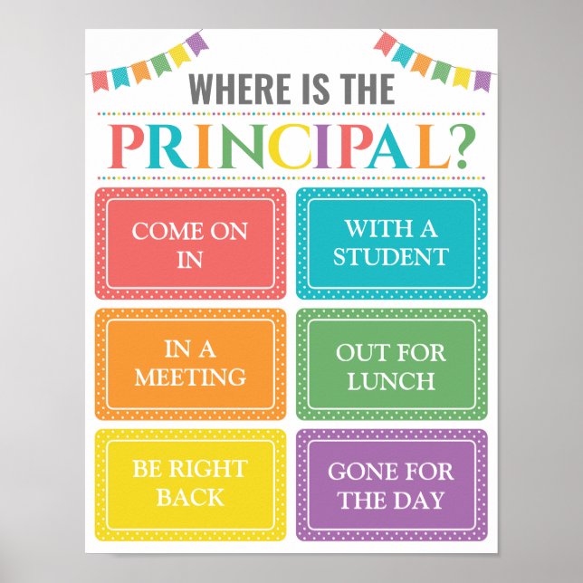 Where is the Principal Office Door Sign (Front)