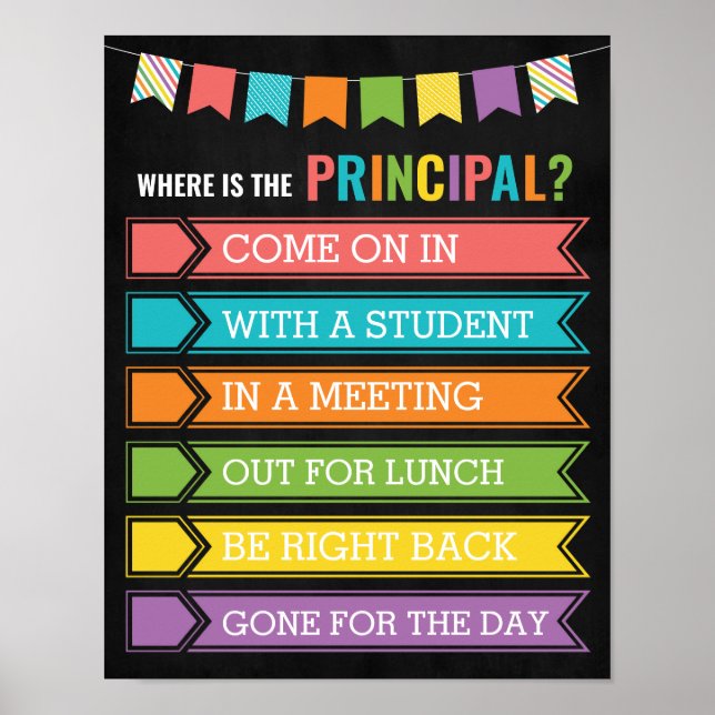 Where is the Principal Office Door Sign (Front)