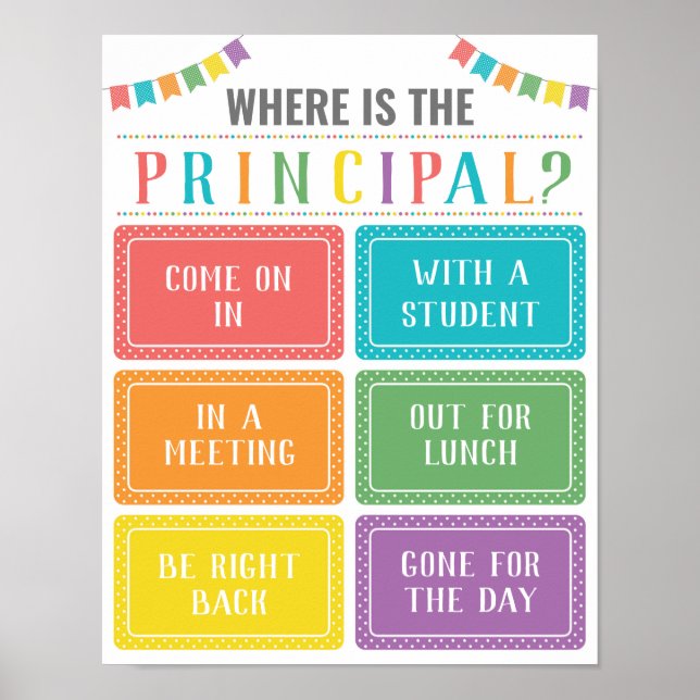 Where is the Principal Office Door Sign (Front)