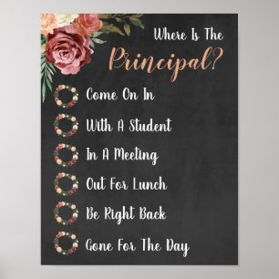 Where is the Principal Office Door Sign