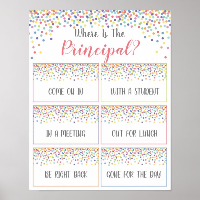 Where is the Principal Office Door Sign (Front)