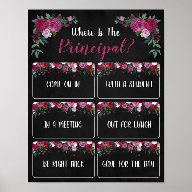 Where is the Principal Office Door Sign (Front)