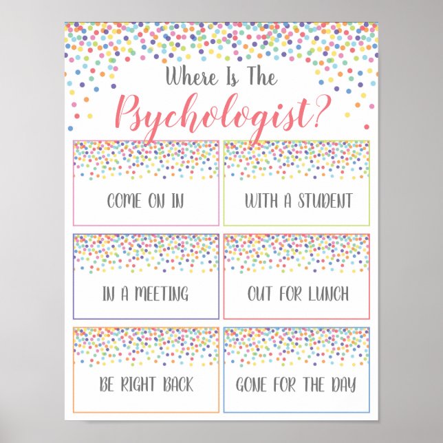 Where is the Psychologist Office Door Sign (Front)