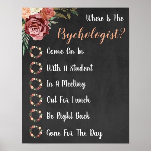 Where is the Psychologist Office Door Sign