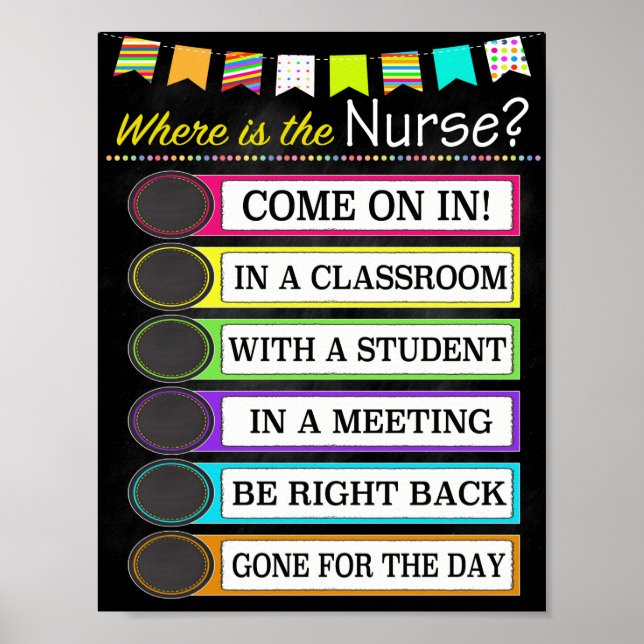 Where is the School Nurse Door Sign (Front)