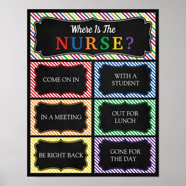 Where is the School Nurse Office Door Sign (Front)