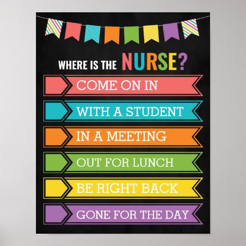 Where is the School Nurse Office Door Sign