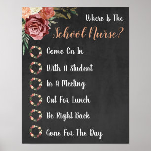 Where is the School Nurse Office Door Sign