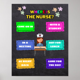 Where is the School Nurse Office Door Sign rainbow