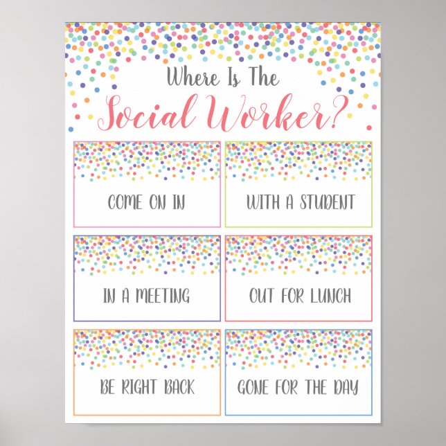 Where is the Social Worker Office Door Sign (Front)