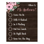 Where is the Teacher Office Door Sign