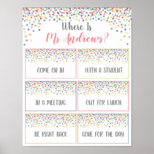 Where is the Teacher Office Door Sign