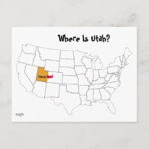 Where Is Utah? Postcard