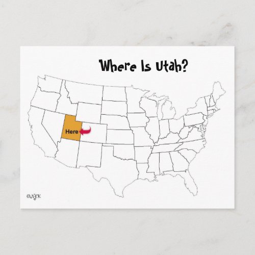 Where Is Utah Postcard