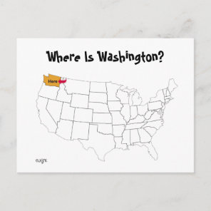 Where Is Washington? Postcard