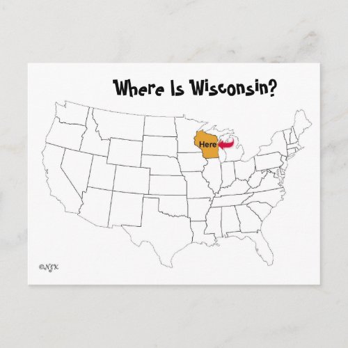 Where Is Wisconsin Postcard