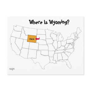Where Is Wyoming? Postcard