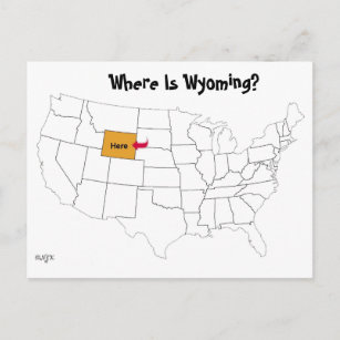 Where Is Wyoming? Postcard