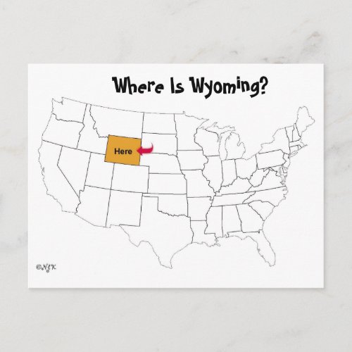 Where Is Wyoming Postcard