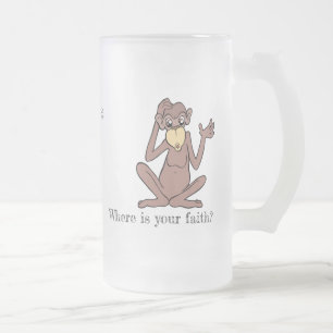 Where is your faith? Customize it Frosted Glass Beer Mug