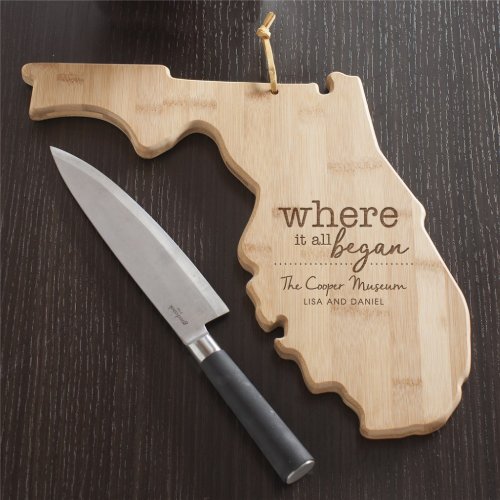 Where It All Began Florida Bamboo Cutting Board