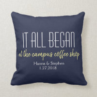 Where it All Began Love Story Pillow