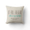 Where it All Began Mint Love Story Pillow