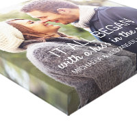 Where It All Began Personalized Couples Photo Canvas Print