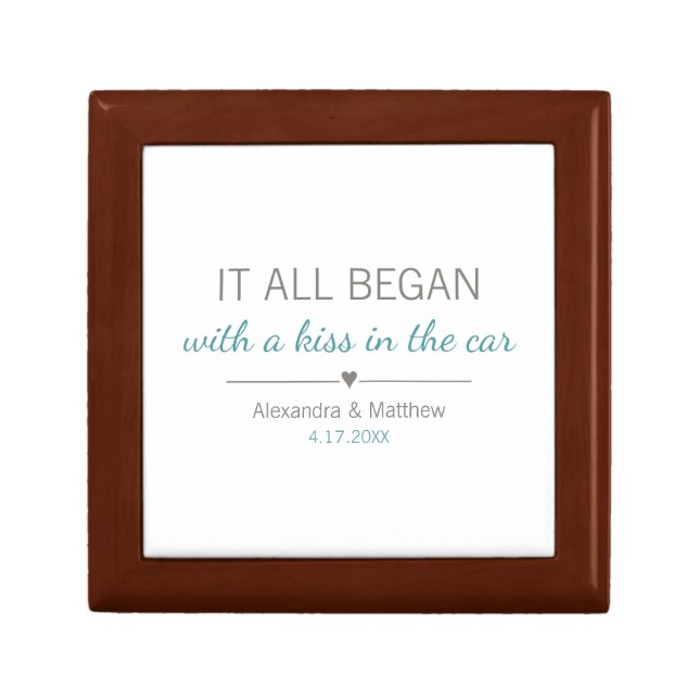 Where It All Began Romantic Custom Couples Photo Gift Box (Front)