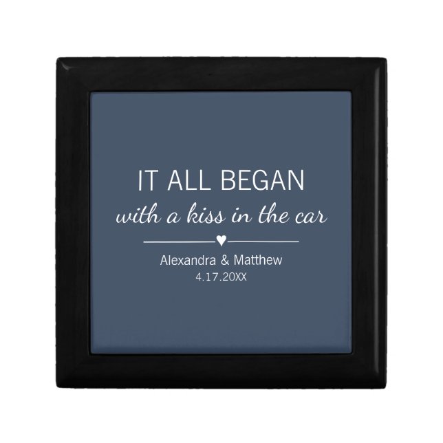 Where It All Began Romantic Custom Couples Photo Gift Box (Front)