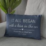 Where It All Began Romantic Personalized Couples Accent Pillow<br><div class="desc">Where it all began... Cute pillow featuring the location and the date you met, with an adorable heart. Choose your own color and personalize this custom design with your own names and text. Perfect gift to tell your love story on Valentine's Day, your Anniversary or Wedding, and celebrate the beginning...</div>