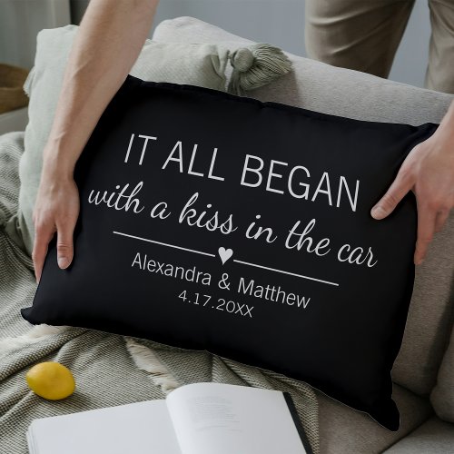 Where It All Began Romantic Personalized Elegant Accent Pillow