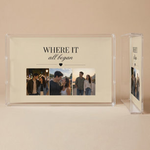 Where It All Began Three Photo Memory Acrylic Tray