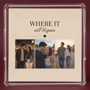 Where It All Began Three Photo Memory Acrylic Tray