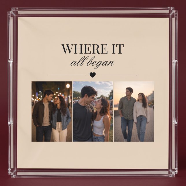 Where It All Began Three Photo Memory Acrylic Tray (Creator Uploaded)