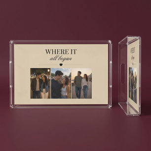 Where It All Began Three Photo Memory Acrylic Tray
