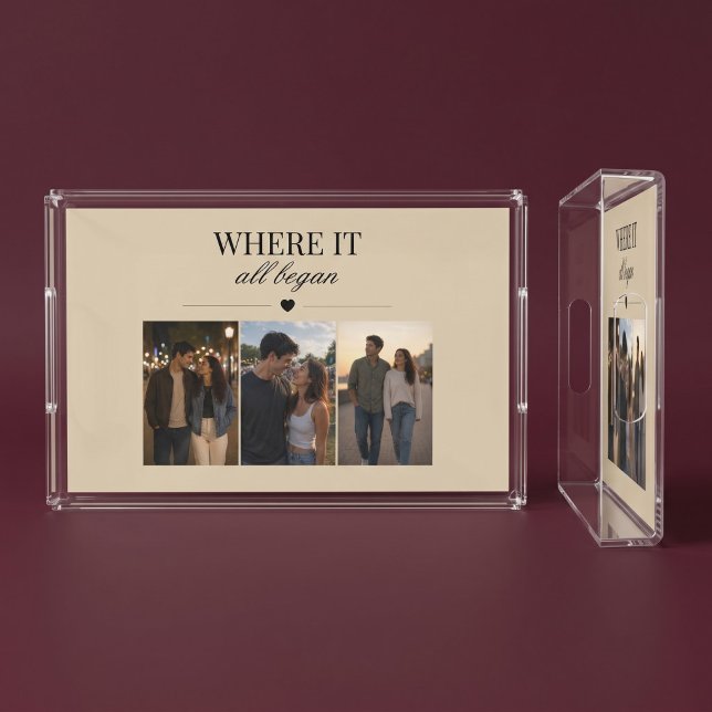 Where It All Began Three Photo Memory Acrylic Tray (Creator Uploaded)