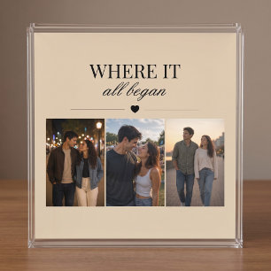 Where It All Began Three Photo Memory Acrylic Tray