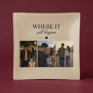 Where It All Began Three Photo Memory Trinket Tray