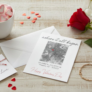 Where It All began Valentine's Day Engagement  Card