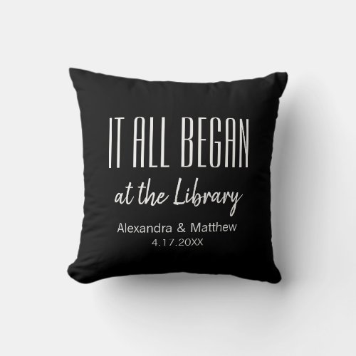 Where It All Began Valentines Day Throw Pillow