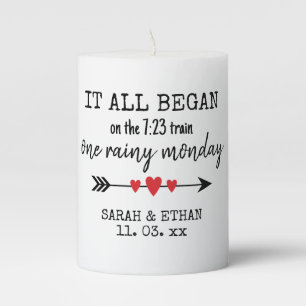 Where It All Began Valentine's Day With Love Pillar Candle