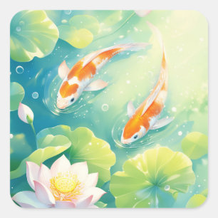 Where Koi Dreams Swim Square Sticker