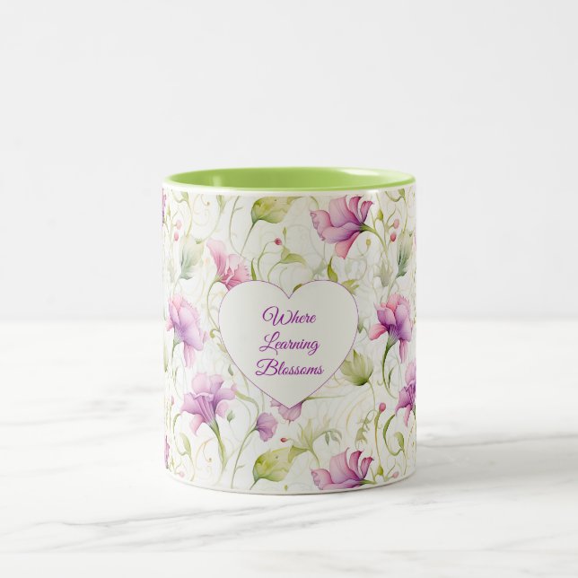 Where Learning Blossoms Two-Tone Coffee Mug (Center)