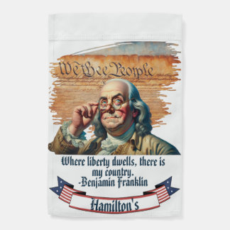 "Where liberty dwells..!" Customizable Garden Flag