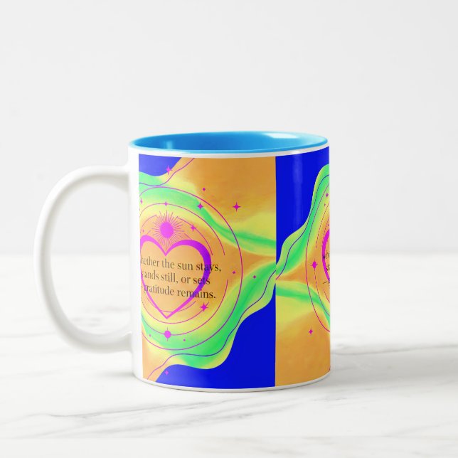 Where Love Gathers, Gratitude Remains | Valentine  Two-Tone Coffee Mug (Left)