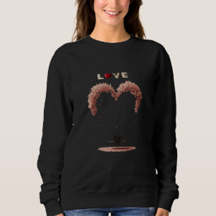 Where Love Gently Falls Petals Between Two Hearts  Sweatshirt