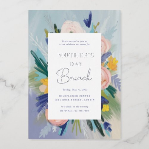 Where Love Grows Mothers Day Brunch Foil Invitation